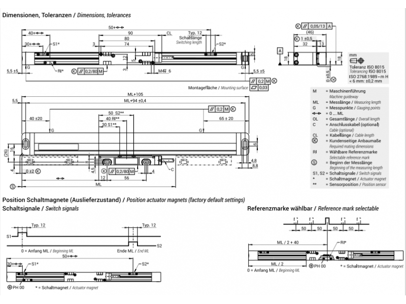 RSF Glasmassstab MSA 770.x5 270 mm (1µm)