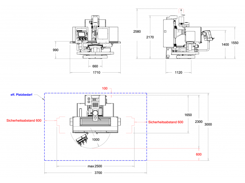 RETROMILL RMX 750  Bett Bohr und Fräsmaschine