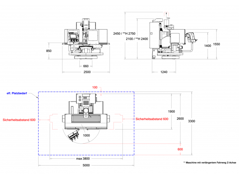 RETROMILL RMX 1300 Bett Bohr-Fräsmaschine